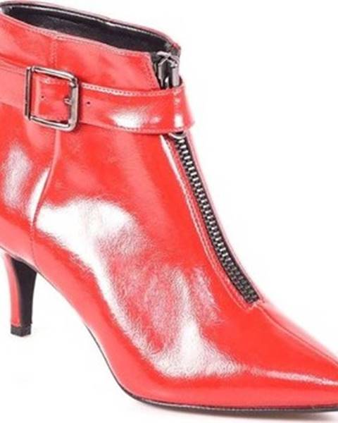 Červené kozačky Grace Shoes