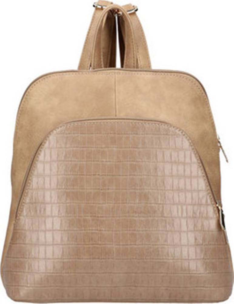 Am Montreux Batohy Camel hnědý dámský módní batůžek v kroko designu AM0106 ruznobarevne