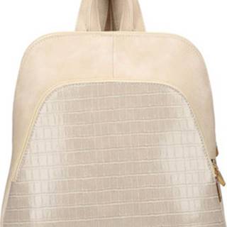 Batohy Béžový dámský módní batůžek v kroko designu AM0106 ruznobarevne