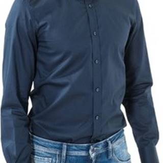 Košile s dlouhymi rukáv MMSL00362 FA400042 Modrá