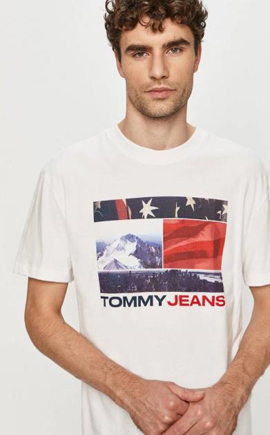Bílé tričko Tommy Jeans