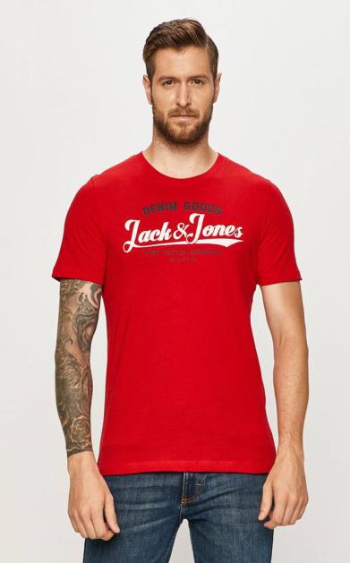 Červené tričko jack & jones