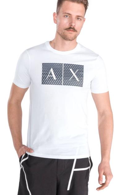 Bílé tričko Armani Exchange