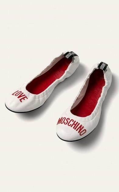 Bílé baleríny Love Moschino