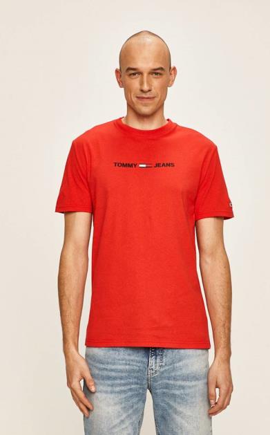 Červené tričko Tommy Jeans