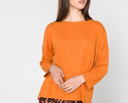 Oranžový svetr tom tailor denim