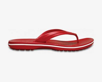 Červené pantofle crocs