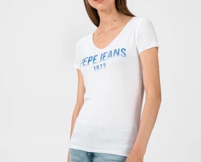 Bílý top pepe jeans
