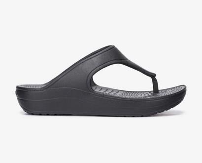 Černé pantofle crocs