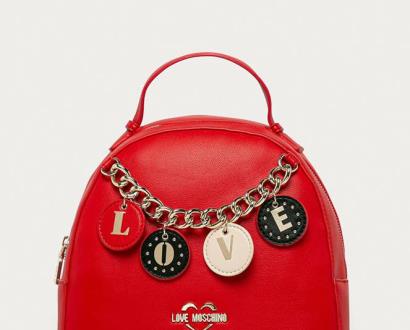 Červený batoh Love Moschino