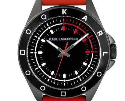 Červené hodinky karl lagerfeld