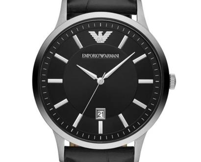 Černé hodinky Emporio Armani