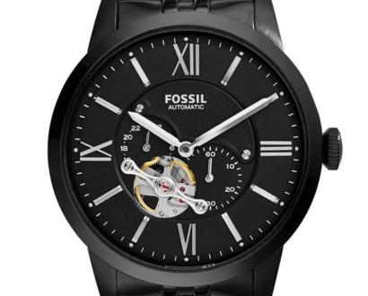 Černé hodinky Fossil