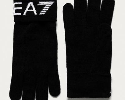Černé rukavice EA7 Emporio Armani