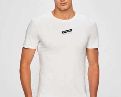 Bílé tričko Armani Exchange