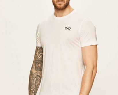 Bílé tričko EA7 Emporio Armani