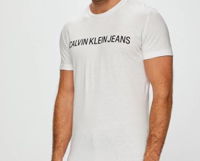 Bílé tričko calvin klein jeans