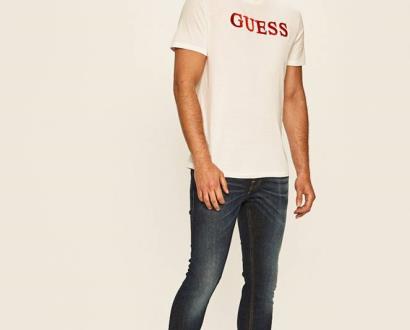 Bílé tričko Guess Jeans