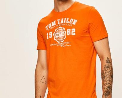 Oranžové tričko tom tailor denim